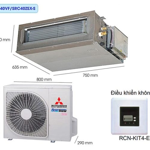 Máy lạnh giấu trần ống gió Mitsubishi Heavy FDUM40VF - SRC40ZSX-S (1.5Hp) inverter 7 may lanh giau tran noi ong gio mitsubishi heavy fdum40vf inverter 2 0hp